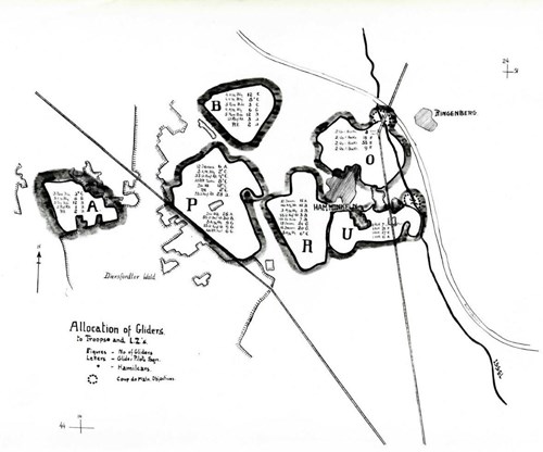 British landing and drop zones near Hamminkeln, Germany, for Operation VARSITY