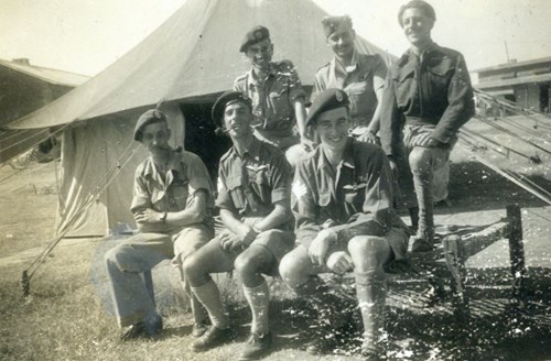 Chaklala 1944, John Grice is seated in the centre